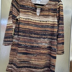 Serengeti Tunic, browns, black & beige, small
